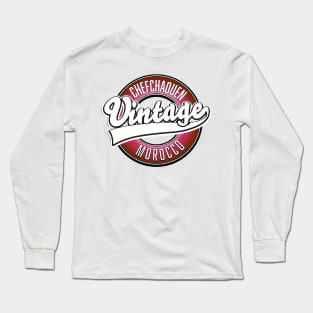 Chefchaouen morocco vintage logo. Long Sleeve T-Shirt